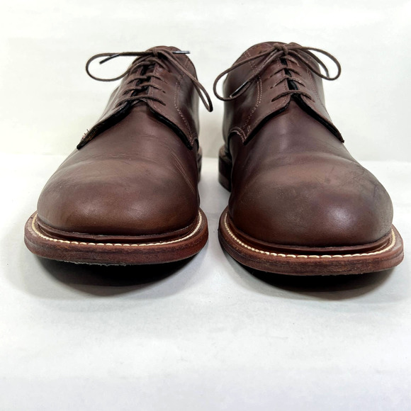 Classic Brown Leather Derby Shoes - Picture 6 of 11